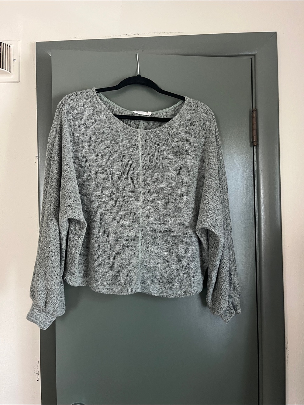 Sage Green Women's Crewneck Knit Pullover